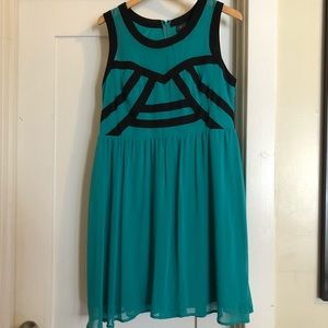 F21 Teal sleeveless dress